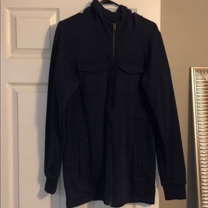 Navy Columbia hooded zip up sweatshirt
